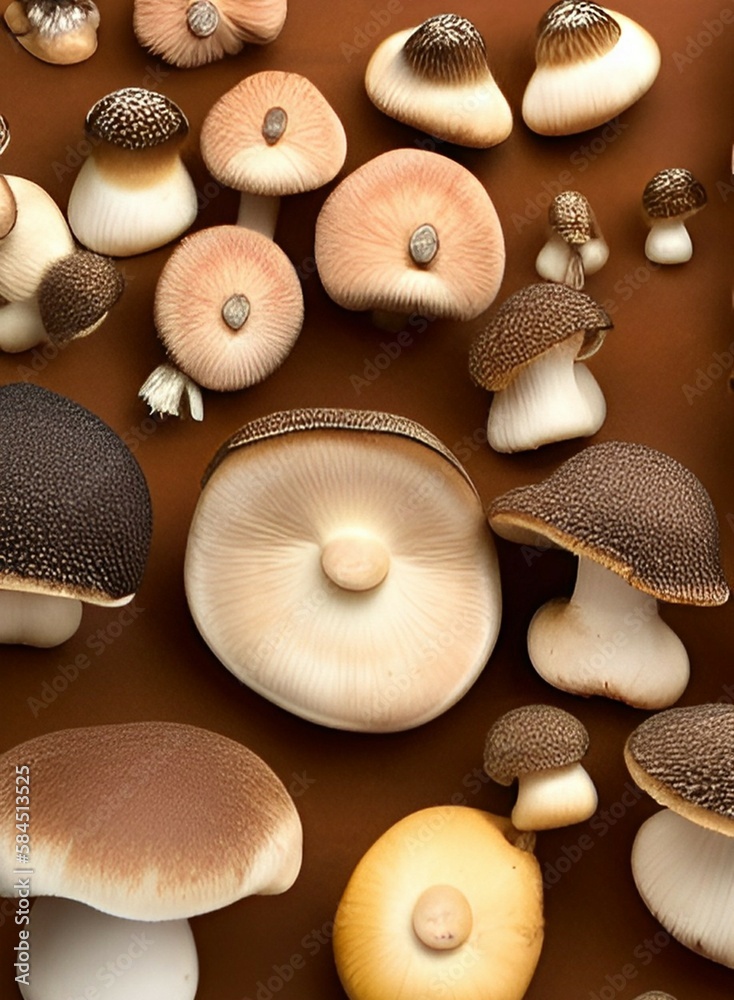mushroom on table mushroom on table