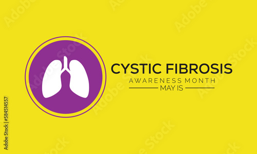   Cystic Fibrosis awareness month observed each year in May,Vector illustration template background design.