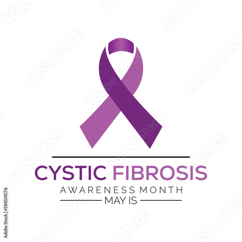   Cystic Fibrosis awareness month observed each year in May,Vector illustration template background design.