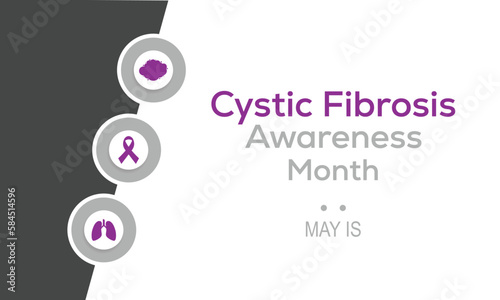   Cystic Fibrosis awareness month observed each year in May,Vector illustration template background design.