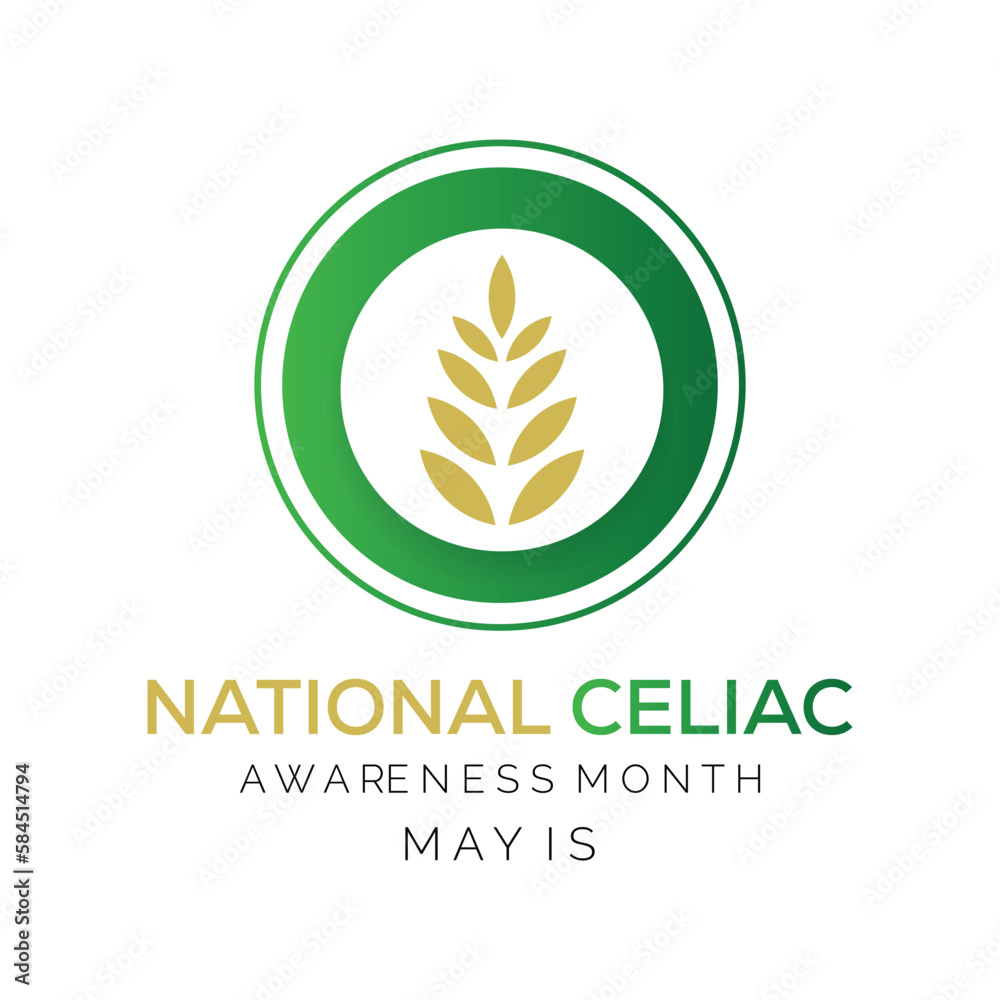 Vector illustration on the theme of National Celiac disease awareness month of May every year. Vector illustration template background design.