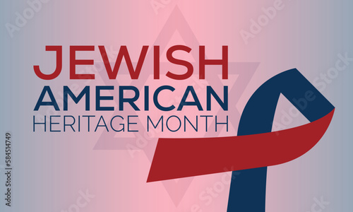Jewish American Heritage Month. Celebrated in May. Annual recognition of Jewish American achievements in Vector illustration template background design.