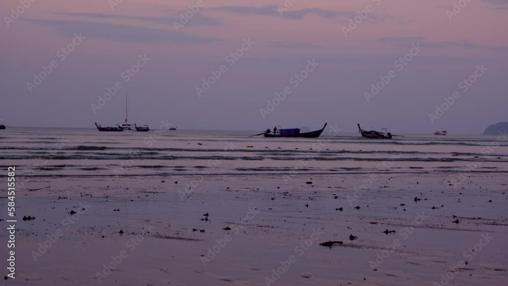 Polluted air at the beach in Thailand with boats. Polluted air at the beach in Thailand with boats.