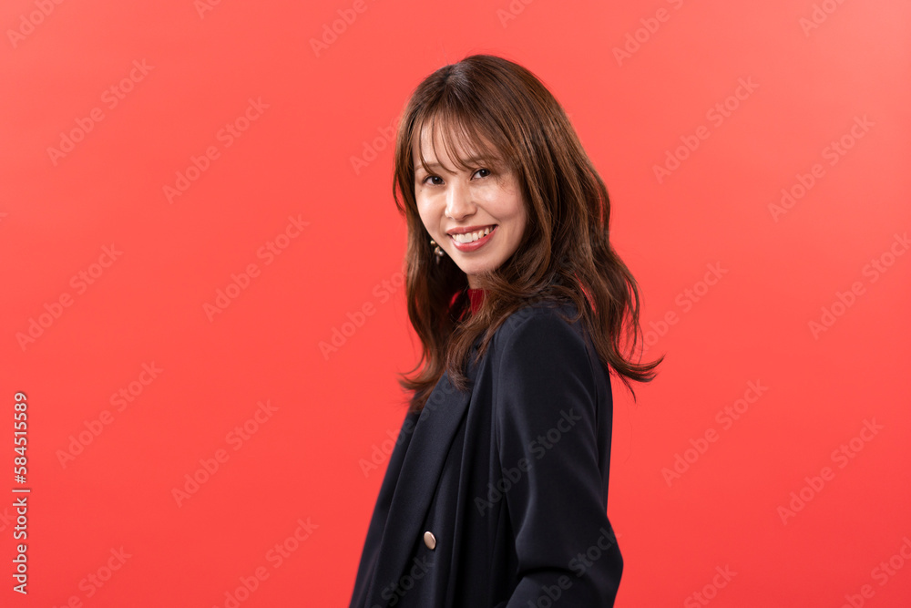 Obraz premium ジャケットを着た女性