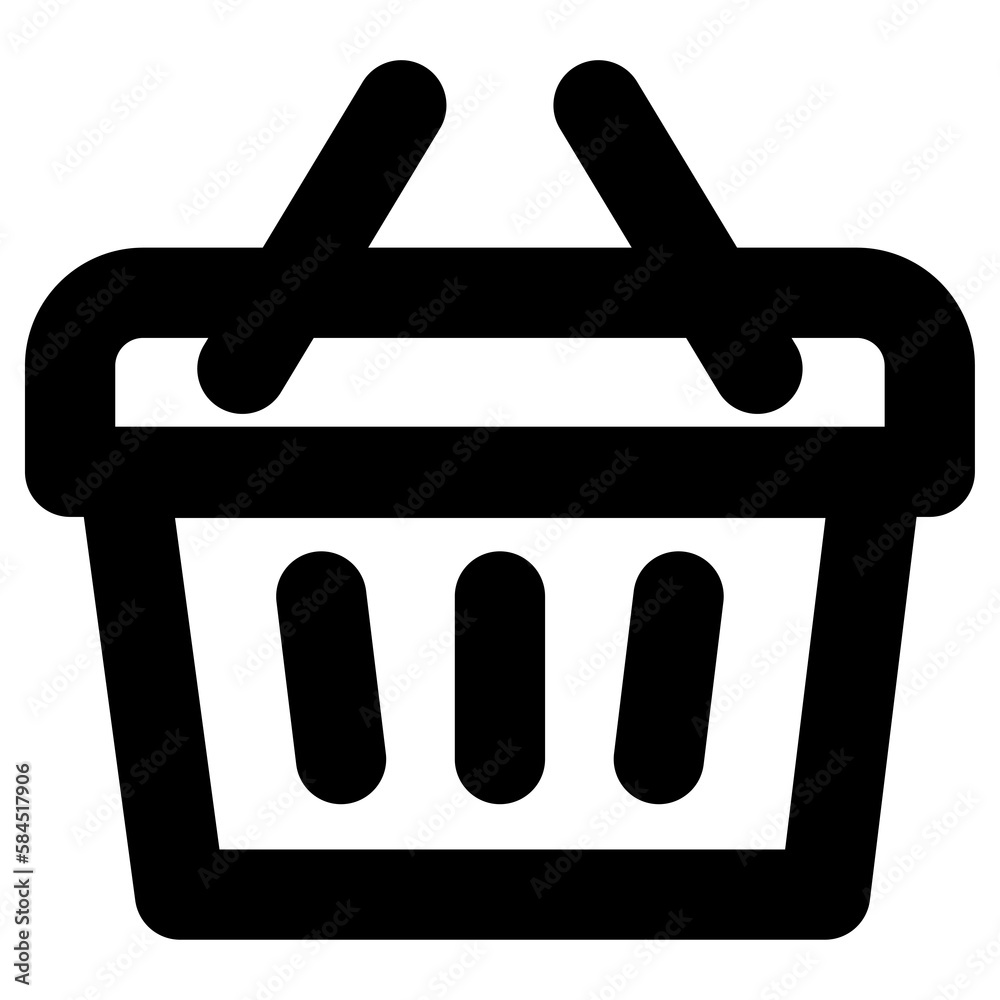 Simple shopping basket icon Simple shopping basket icon