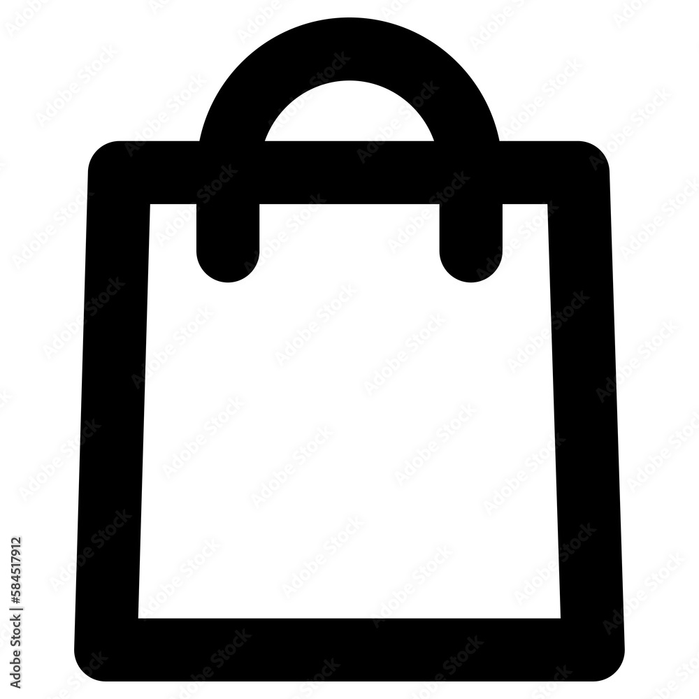 Simple shopping bag icon Simple shopping bag icon