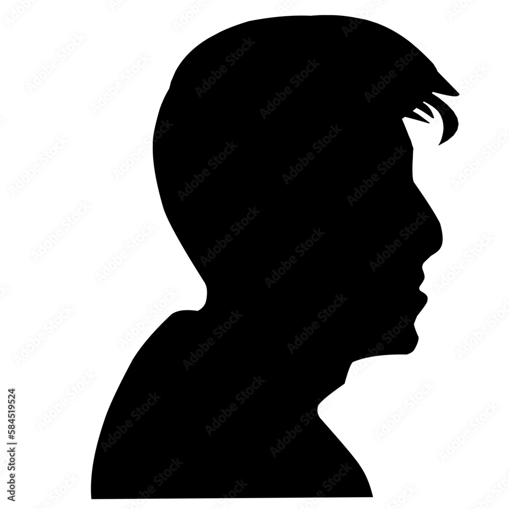 Male Profile Face Silhouette