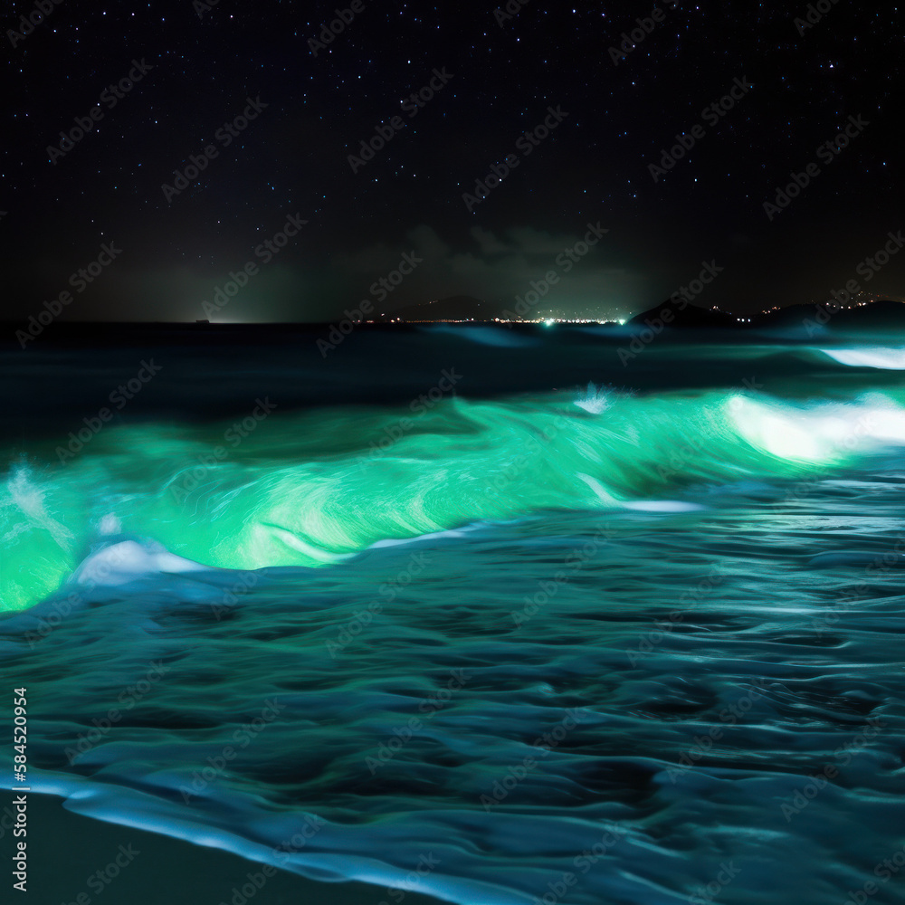 Bioluminescent Waves, AI