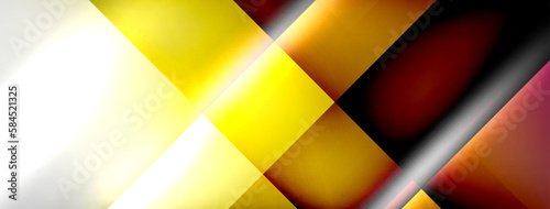 Light and shadow squares and lines abstract background