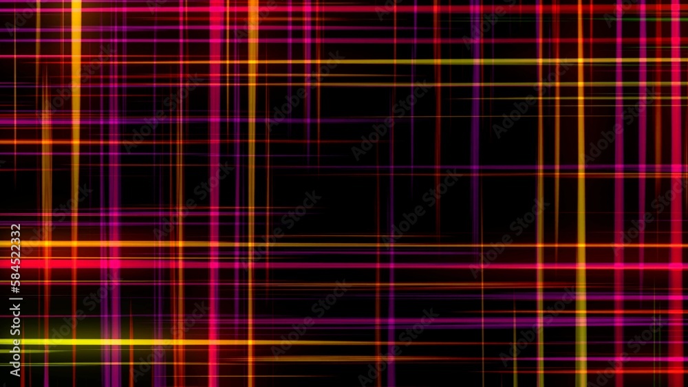 Abstract Colorful Glowing Grid Lines Background, Glowing Technology Stripe