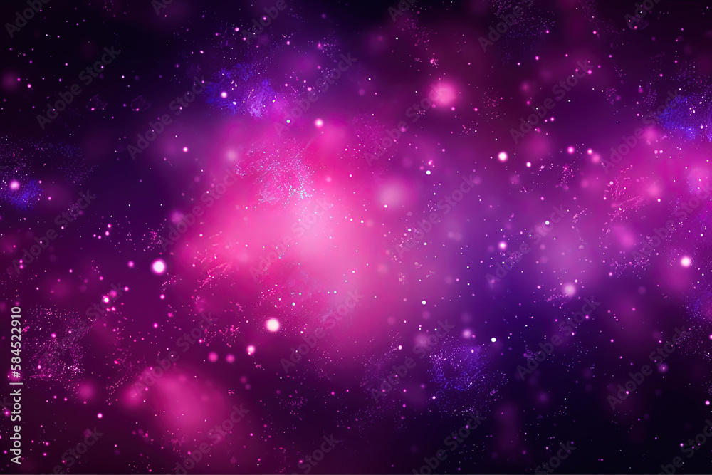 Pink and Purple Glittery Space Background Galaxy | Generative Ai 