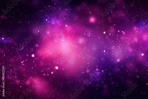 Pink and Purple Glittery Space Background Galaxy | Generative Ai 