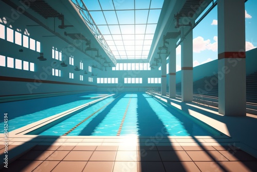 Swim to Victory: An Olympic-Sized Pool, generative AI