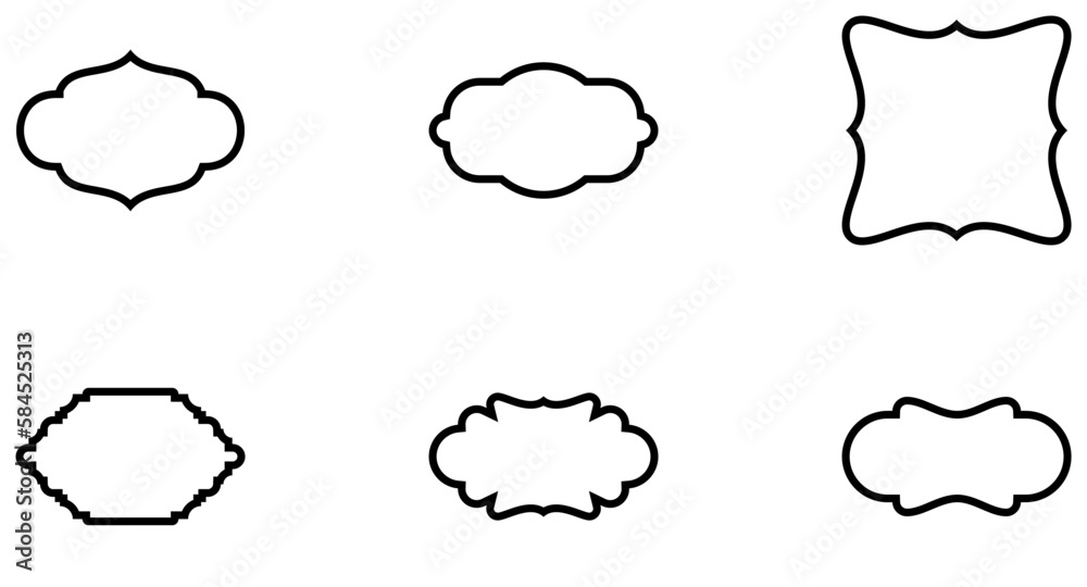 Fototapeta premium Shield Emblem and Badge Set