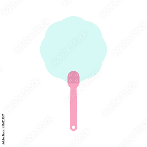 Plain Aesthetic Manual Handle Hand Fan
