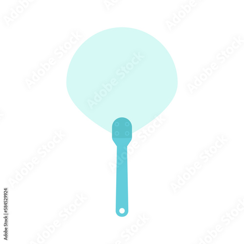 Plain Aesthetic Manual Handle Hand Fan
