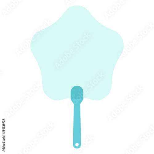 Plain Aesthetic Manual Handle Hand Fan
