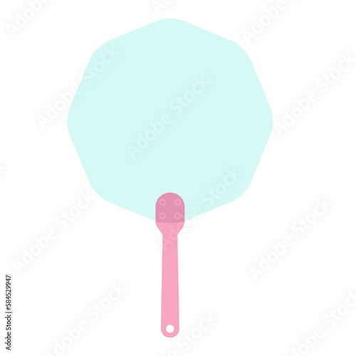Plain Aesthetic Manual Handle Hand Fan
