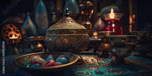 Ramadan Lantern, Fanous, celebration for muslim and Arab community - generative ai