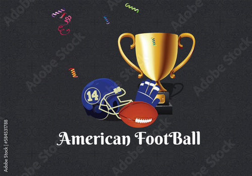 American football league. American football conference. American football vector banner. photo