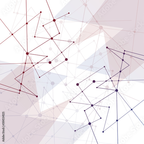 Abstract geometric background minimalist purple and red concept vector