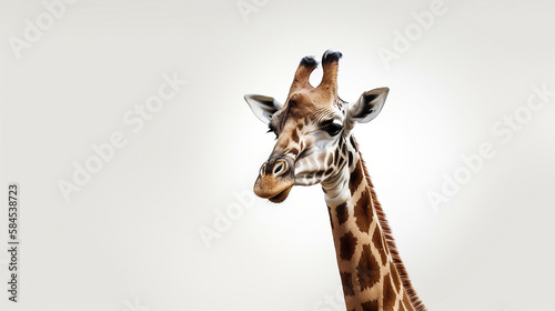 giraffe banner with white background