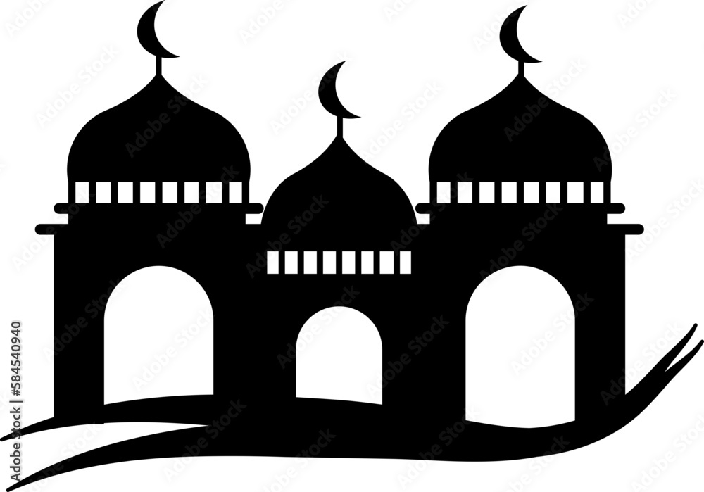 Silhouette Mosque Element