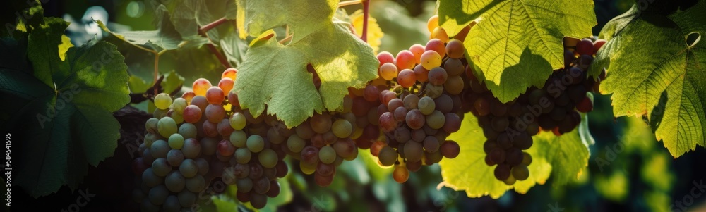 Fototapeta premium Grapes Background Banner.