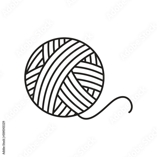 yarn ball icon design vector