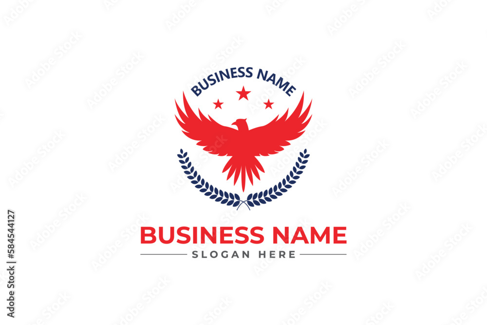 Political campaign logo design style with eagle wing Political campaign logo design style with eagle wing