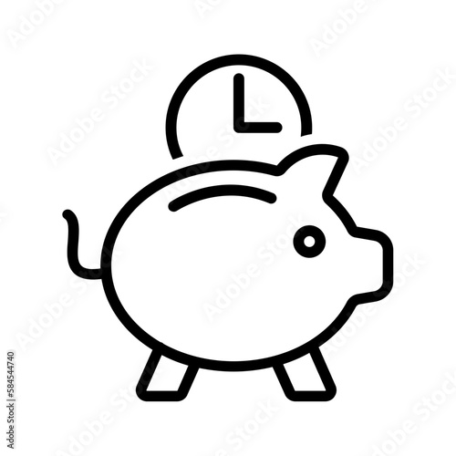 Black icon for Time saving