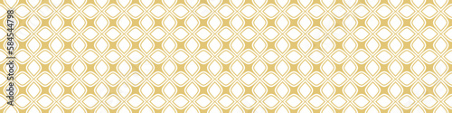 Seamless gold pattern on a white background. Golden weave. Illustration for backgrounds, banners, advertising and creative design