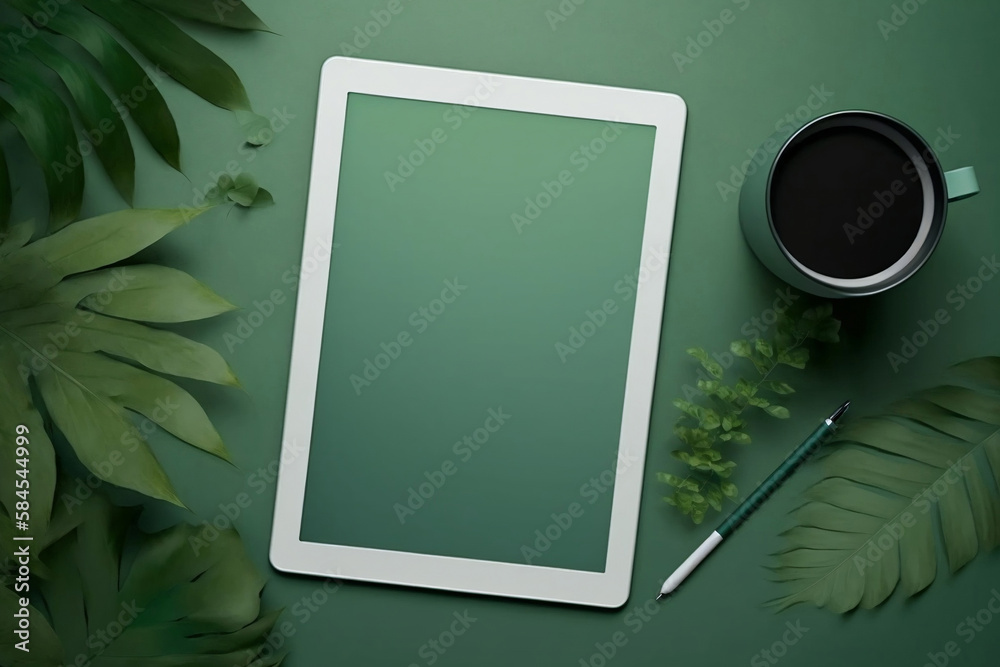 realistic  tablet template mockup, generative ai