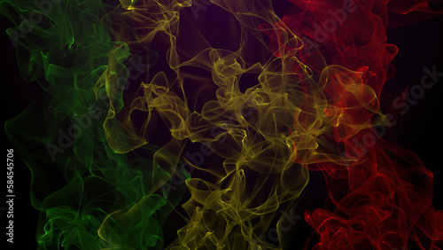 Abstract Digital Smoke on a black background. we can use these presentation gradient waves as cool background.
