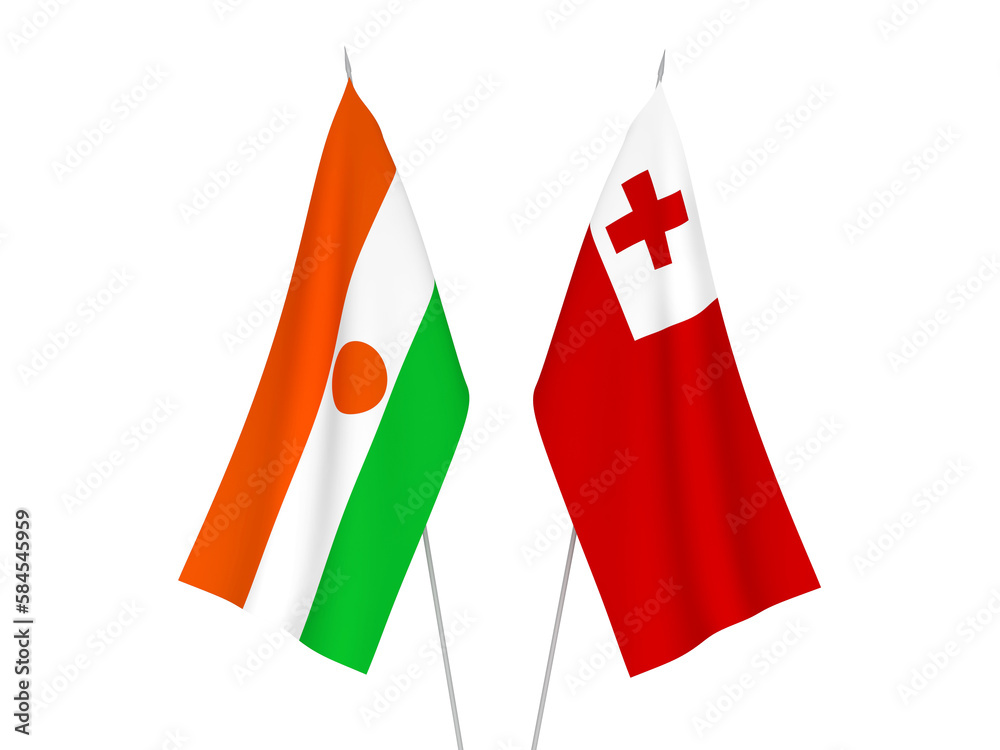 Kingdom of Tonga and Republic of the Niger flags Kingdom of Tonga and Republic of the Niger flags