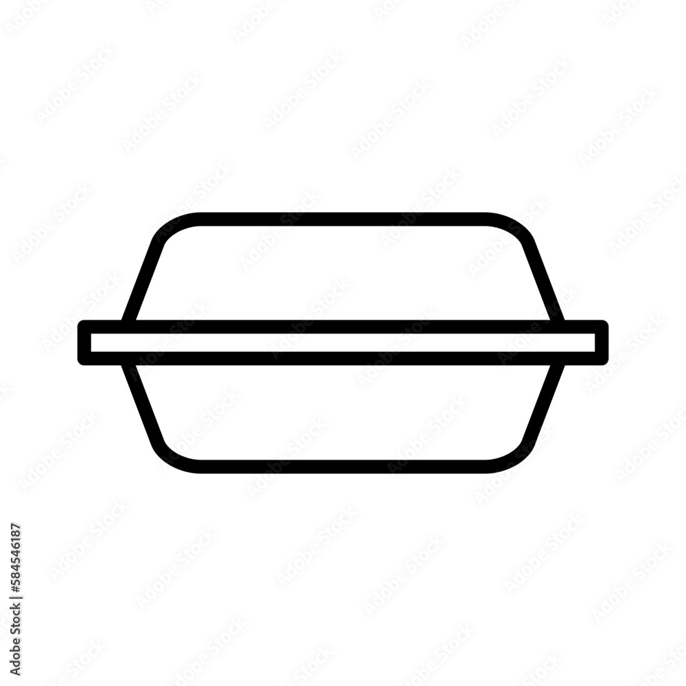 Styrofoam box icon vector logo design template flat style Styrofoam box icon vector logo design template flat style