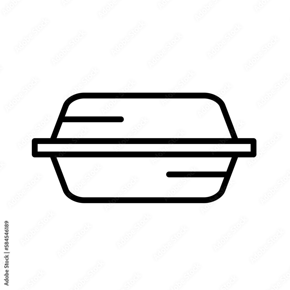 Styrofoam box icon vector logo design template flat style Styrofoam box icon vector logo design template flat style