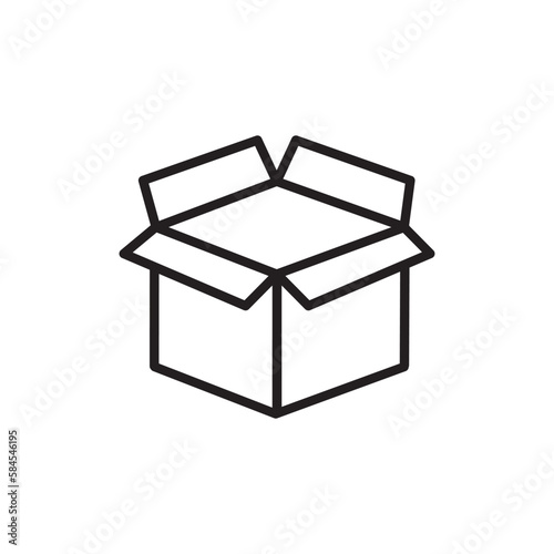 Styrofoam box icon vector logo design template flat style