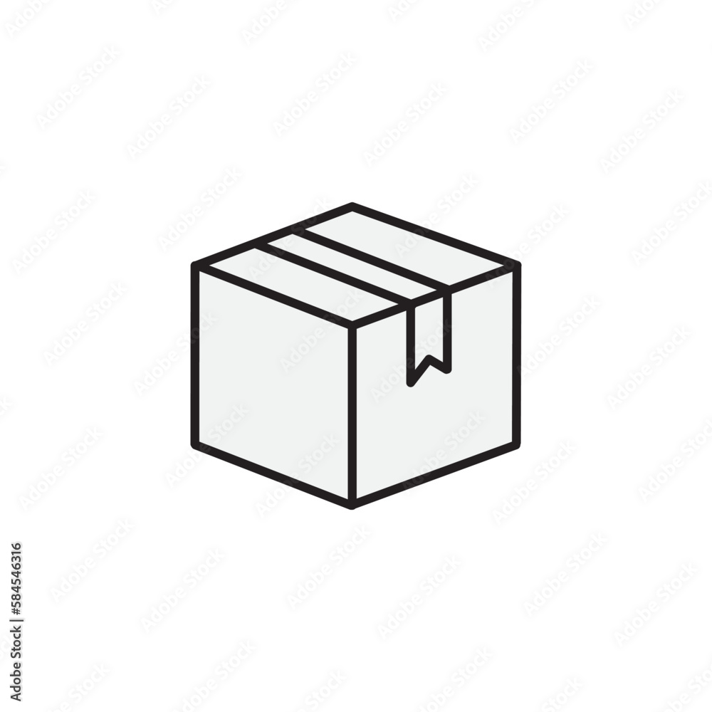 Styrofoam box icon vector logo design template flat style Styrofoam box icon vector logo design template flat style