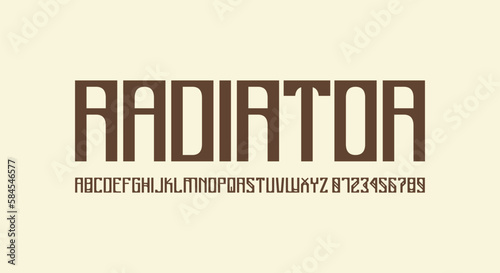 Decorative narrow sans serif font