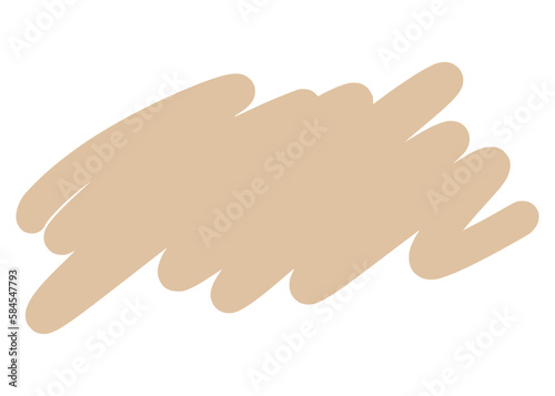 hand drawn scribble line brush nude color