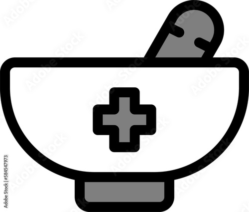 The herbal icon symbolizing natural or alternative medicine. The icon is commonly used to indicate the presence of herbal remedies or supplements