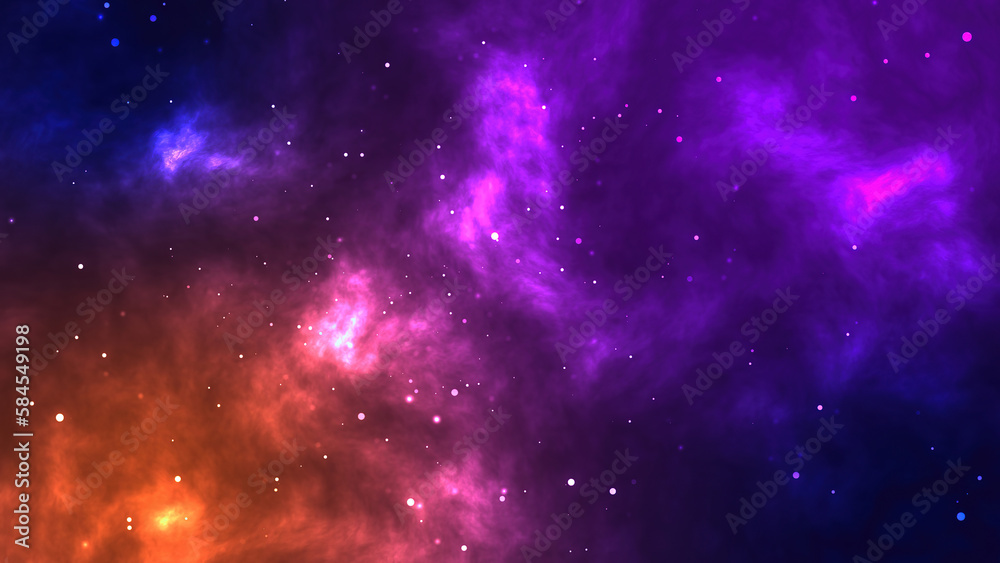 Abstract galaxy particle background. Cyber or technology digital landscape background.