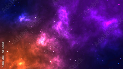 Abstract galaxy particle background. Cyber or technology digital landscape background. © neobianca007