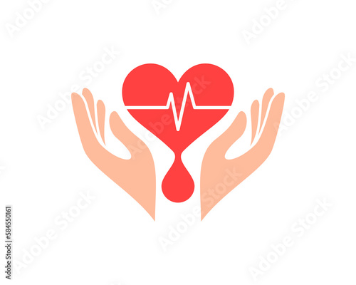 Hand gifted blood love and pulse inside