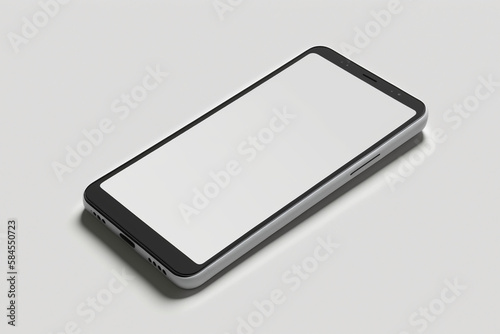 Isolated Smart phone mockup with blank screen, mobile phone mockup