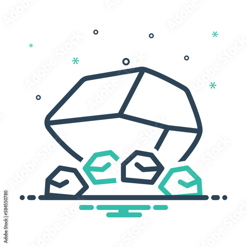 Mix icon for rocks