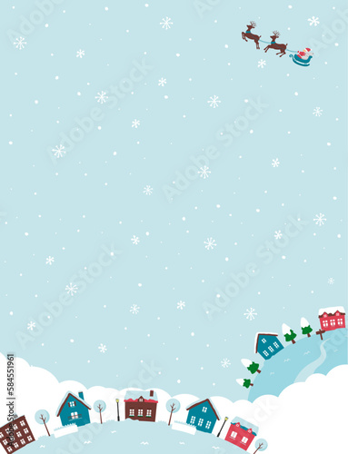 Fantasy planet web banner illustration with Christmas motif   portrait © barks