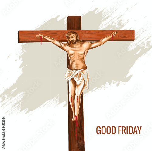 Good friday of jesus christ crucifixion poster background