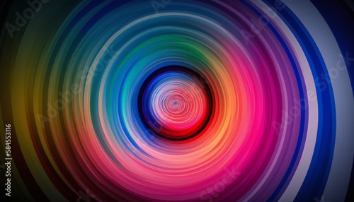 Abstract background of colorful spin circle